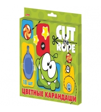 Карандаши Cut the rope 18цв., картон. уп., европодвес