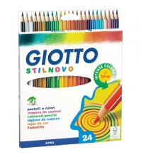 Карандаши GIOTTO STILNOVO AST 24цв., картон. уп., европодвес