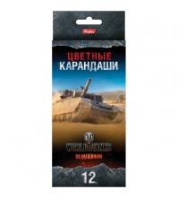 Карандаши World of tanks  12цв., заточен., картон.уп., европодвес