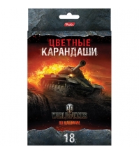 Карандаши World of tanks  18цв., заточен., картон.уп., европодвес