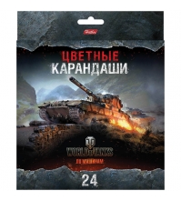 Карандаши World of tanks  24цв., заточен., картон.уп., европодвес