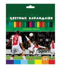 Карандаши Футбол 24цв., картон. уп., европодвес