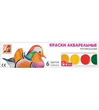 Акварель ZOO 06 цветов, без кисти, картон