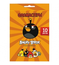 Фломастеры Angry Birds, 10цв., картон. уп., европодвес
