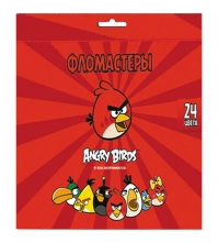 Фломастеры Angry Birds, 24цв., картон. уп., европодвес