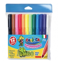 Фломастеры CARIOCA Jumbo, 12цв., утолщенные, блистер