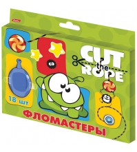 Фломастеры CUT THE ROPE 18цв., картон. уп., европодвес