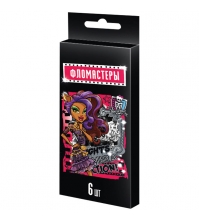 Фломастеры Школа Монстров (Monster High) 06цв., картон. уп., европодвес