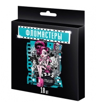 Фломастеры Школа Монстров (Monster High) 18цв., картон. уп., европодвес