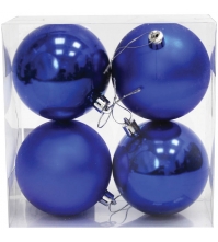 Набор пластиковых шаров 4 шт, 80 мм, синий