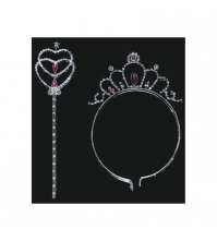 Карнавальный набор Принцесса (ободок-корона, жезл), 2 цвета