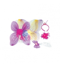 Карнавальный набор: обод-усики, жезл-бабочка, браслет, крылья, цвета в ассортименте