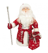 Декоративная кукла Дед Мороз под елку 40 см, красный