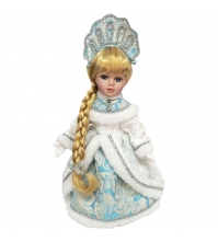 Декоративная кукла Снегурочка Машенька 30 см, голубая