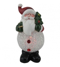 Сувенир Санта с елочкой светящийся 12 см