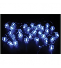 Электрогилянда светодиодная 30 ламп, синий, 8 режимов, 5,1 м