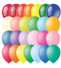 Воздушные шары, 100шт, М12/30см, ассорти, пастель+декор