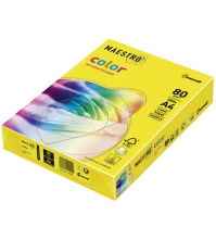 Бумага Maestro Color neon А4, 80г/м2, 100л. (жёлтый неон)