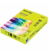 Бумага Maestro Color neon А4, 80г/м2, 100л. (зелёный неон)