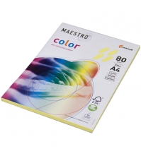Бумага Maestro Color trend А4, 80г/м2, 100л. (лимонно- жёлтый)