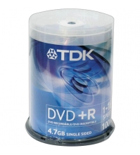 Диск DVD+R 4.7Gb TDK 16х Cake Box (100шт)