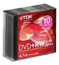 Диск DVD+RW 4.7Gb TDK 4x Slim