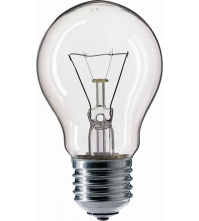 Лампа накаливания ЭРА A55 75W E27 230V CL прозрачная