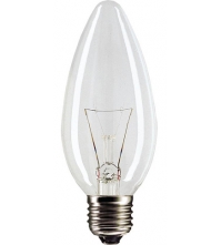 Лампа накаливания ЭРА ДС40 40W E27 230V CL прозрачная свеча