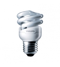 Лампа энергосберегающая PHILIPS Tornado spiral T2  8W 827 E27 230-240V