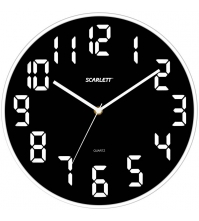 Часы настенные ход плавный SCARLETT SC-55WT