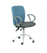 Кресло оператора Chairman 9801 СH,  ткань, сиденье серый/спинка голубой, механизм качания