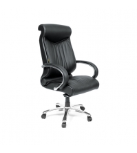 Кресло руководителя Chairman 420 CH, кожа чёрная, механизм качания
