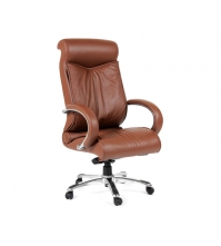 Кресло руководителя Chаirman 420 CH, кожа коричневая, механизм качания