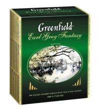 Чай Greenfield Earl Gray, черный с бергамотом, 100*2г, фольг.пакет.