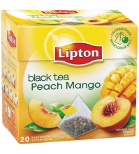 Чай Lipton Peach Mango, черный ароматизированный, 20*1,8г, пирам.пак