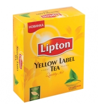 Чай Lipton Yellow Label, черный, 100 пакетиков по 2 грамма