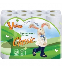 Бумага туалетная VEIRO Classic 2сл, 24рул/упак, белая