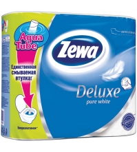 Бумага туалетная ZEWA Deluxe 3сл, 4рул/упак, белая