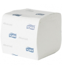 Бумага туалетная листовая TORK Advanced(ZZ-сложение)(T3) 2сл, 242листов/пач, белая