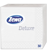 Салфетки бумажные  ZEWA Делюкс 2сл, 24*24см, 30шт/упак, белые