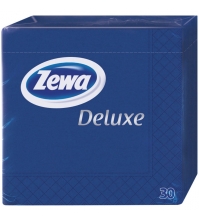 Салфетки бумажные  ZEWA Делюкс 2сл, 24*24см, 30шт/упак, синие