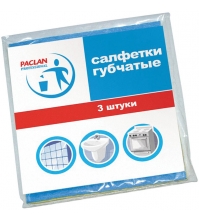 Салфетка губчатая PACLAN PROFESSIONAL целлюлоза, 18*18 см, 3шт/упак