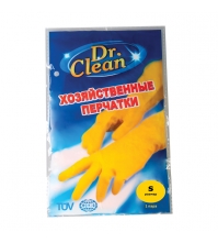 Перчатки резиновые Dr. Clean хозяйственные р. S