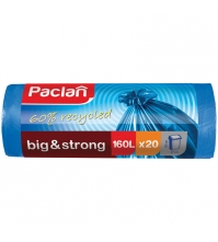 Мешки для мусора PACLAN BIG &STRONG 160 л, 21 мкм, 10шт/рул, синий