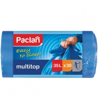 Мешки для мусора PACLAN MULTITOP 35л, 15 мкм, 30 шт/рул, синий