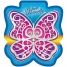 Увеличить Блокнот 60л. А6 на гребне Butterfly, с фигурной высечкой