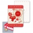 Записная книжка для девочек 80л. А6+ 7БЦ Красные сердца, с фоторамкой, тиснение фольгой