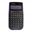 Калькулятор научный 10+2 разрядов, 154 функции, питание от батарейки, 78*153*12 мм, черный/фиолетовы