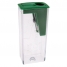 Точилка пластиковая 1 отверстие, контейнер, зеленая