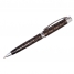 Ручка шариковая Delucci черная, 0,8мм, корпус коричнево-черный, механизм поворотный, инд.уп.